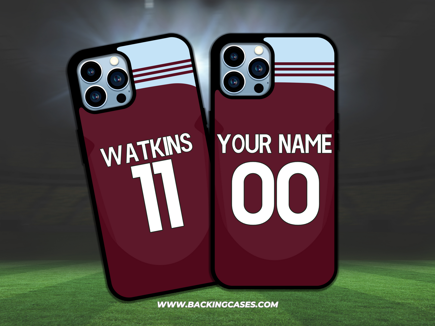 Aston Villa Shirt 24/25 Custom iPhone Case